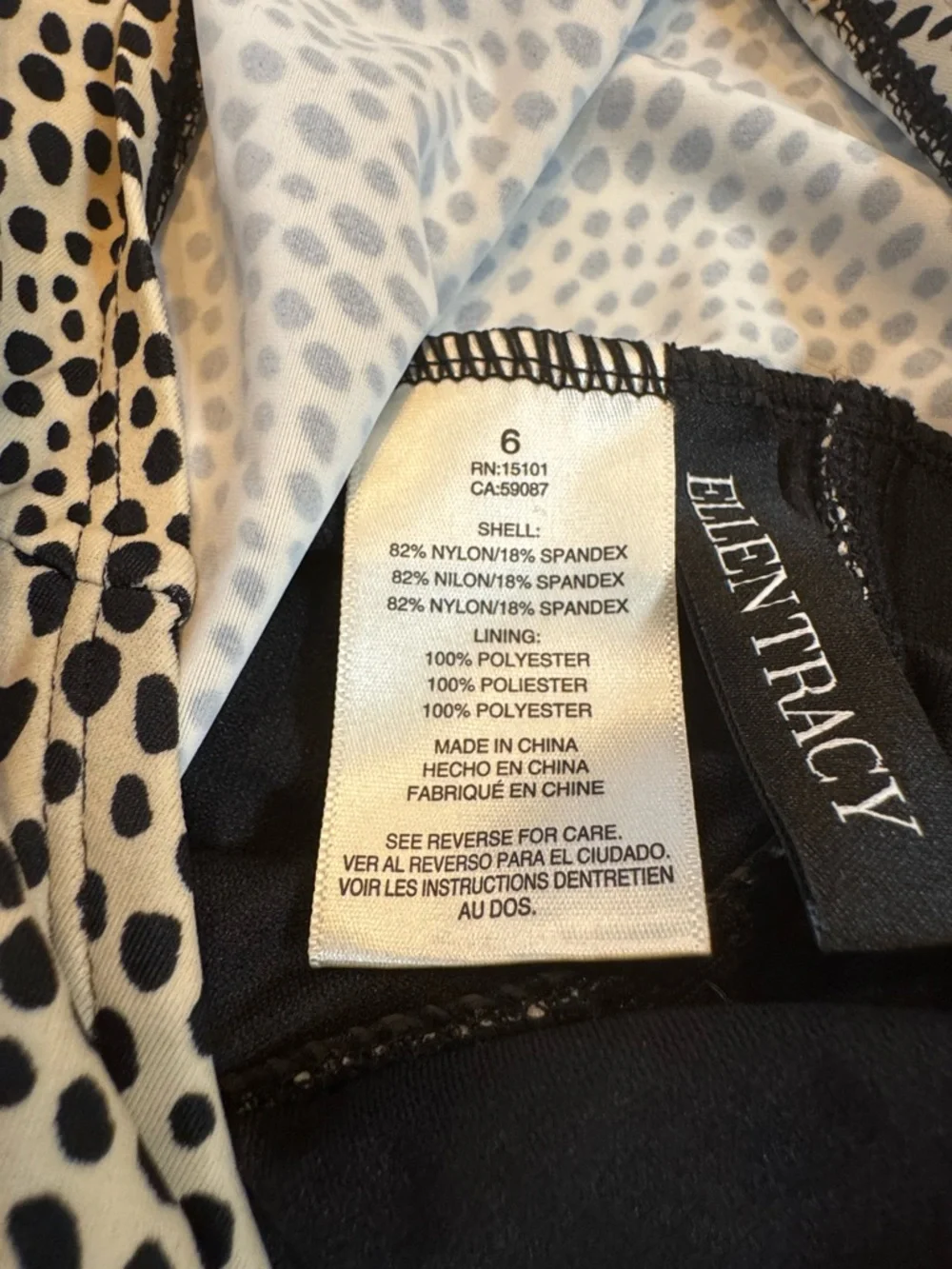Ellen Tracy Leopard‎ Swim Tankini Top with Keyhole Design